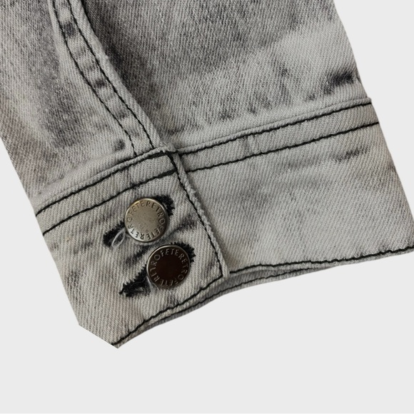 Retrofete Light Acid Wash One Sleeve Moira Top NWT Size XS - Picture 8 of 11